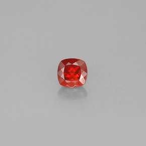 0.77캐럿 천연 허니 오렌지 안데신 라브라도라이트, 쿠션 컷, 6×5.9 mm, VS