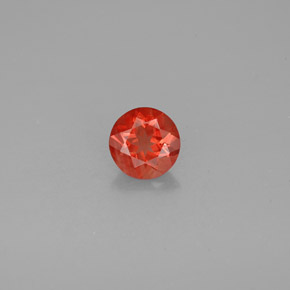 0.94캐럿 천연 허니 레드 안데신 라브라도라이트, 라운드 컷, 6.90 mm, VS