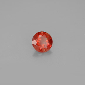 0.94캐럿 천연 허니 레드 안데신 라브라도라이트, 라운드 컷, 6.90 mm, VS