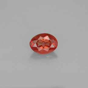 1.03캐럿 천연 허니 레드 안데신 라브라도라이트, 타원형 컷, 8.1×6 mm, VS