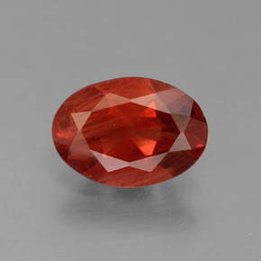 0.79캐럿 천연 허니 레드 안데신 라브라도라이트, 타원형 컷, 8.1×5.8 mm, VS