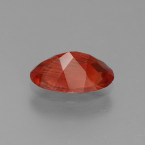 0.79캐럿 천연 허니 레드 안데신 라브라도라이트, 타원형 컷, 8.1×5.8 mm, VS
