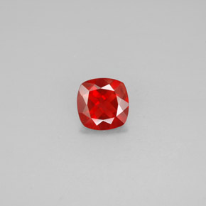 0.97캐럿 천연 허니 오렌지 안데신 라브라도라이트, 쿠션 컷, 7×6.9 mm, VVS-VS