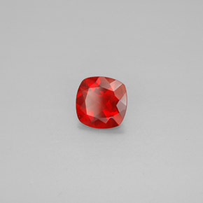 0.97캐럿 천연 허니 오렌지 안데신 라브라도라이트, 쿠션 컷, 7×6.9 mm, VVS-VS
