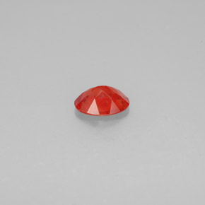 0.86캐럿 천연 허니 오렌지 안데신 라브라도라이트, 타원형 컷, 7.9×5.8 mm, VS-SI