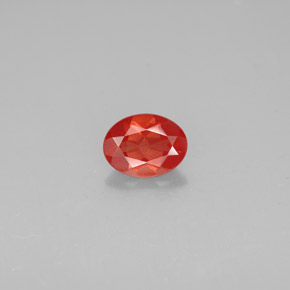 0.99캐럿 천연 허니 오렌지 안데신 라브라도라이트, 타원형 컷, 8.1×6.1 mm, SI