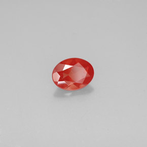 0.99캐럿 천연 허니 오렌지 안데신 라브라도라이트, 타원형 컷, 8.1×6.1 mm, SI