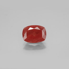 1.06캐럿 천연 허니 레드 안데신 라브라도라이트, 쿠션 컷, 8.1×6 mm, SI