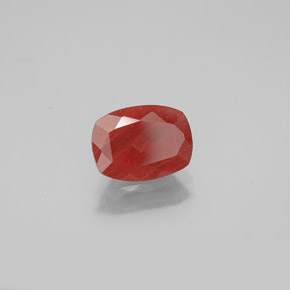 1.06캐럿 천연 허니 레드 안데신 라브라도라이트, 쿠션 컷, 8.1×6 mm, SI
