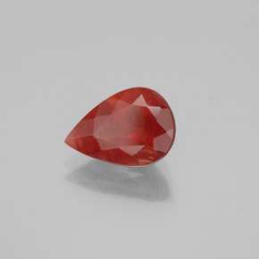 1.40캐럿 천연 허니 레드 안데신 라브라도라이트, 배 모양, 10×7 mm, SI