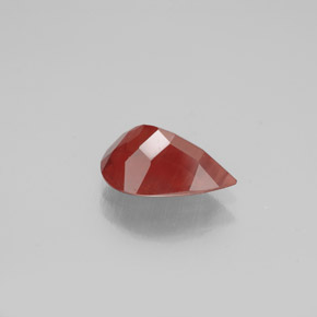 1.40캐럿 천연 허니 레드 안데신 라브라도라이트, 배 모양, 10×7 mm, SI