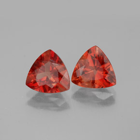 캐럿 천연 허니 오렌지 안데신 라브라도라이트 보석, 트릴리언, 7.4×7.2 mm, VVS-VS