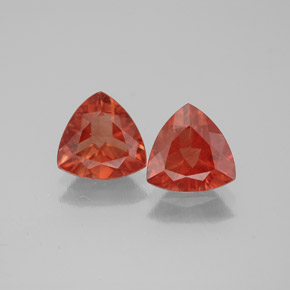 캐럿 천연 허니 오렌지 안데신 라브라도라이트 보석, 트릴리언, 7.1×7.1 mm, VVS-VS