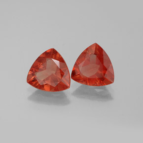 캐럿 천연 허니 오렌지 안데신 라브라도라이트 보석, 트릴리언, 7.1×7.1 mm, VVS-VS