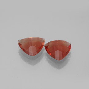 캐럿 천연 허니 오렌지 안데신 라브라도라이트 보석, 트릴리언, 7.1×7.1 mm, VVS-VS