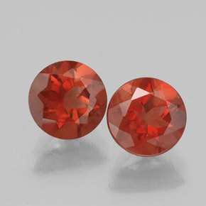 캐럿 천연 허니 오렌지 안데신 래브라도라이트 보석, 라운드 컷, VS