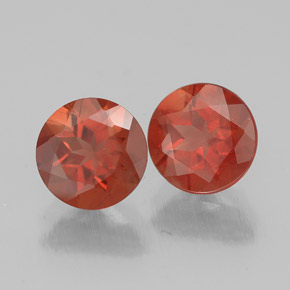 캐럿 천연 허니 오렌지 안데신 래브라도라이트 보석, 라운드 컷, VS