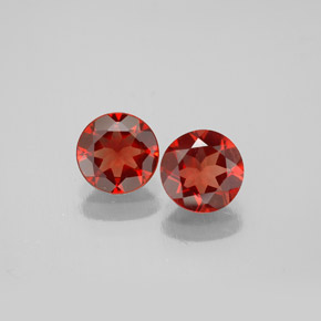 캐럿 천연 허니 오렌지 안데신 라브라도라이트 보석, 라운드 컷, 6.13 mm, VVS-VS