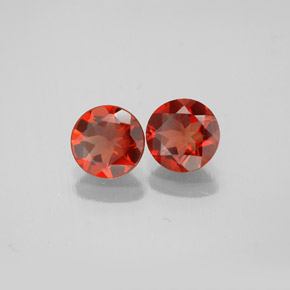 캐럿 천연 허니 오렌지 안데신 라브라도라이트 보석, 라운드 컷, 6.13 mm, VVS-VS