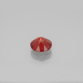 0.64캐럿 천연 허니 레드 안데신 라브라도라이트, 라운드 컷, 6.11 mm, VVS-VS