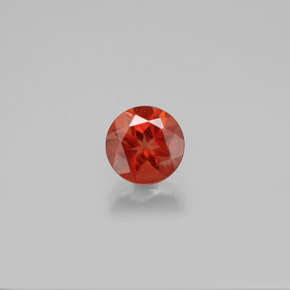 0.73캐럿 천연 허니 오렌지 안데신 라브라도라이트, 라운드 컷, 6.13 mm, VVS-VS