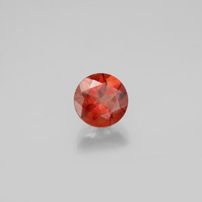 0.73캐럿 천연 허니 오렌지 안데신 라브라도라이트, 라운드 컷, 6.13 mm, VVS-VS