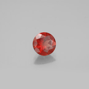 0.64캐럿 천연 허니 오렌지 안데신 라브라도라이트, 라운드 컷, 6.12 mm, VVS-VS