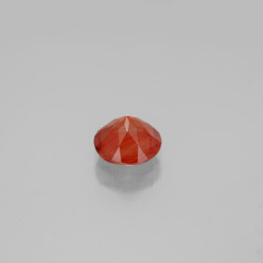 0.65캐럿 천연 허니 오렌지 안데신 라브라도라이트, 라운드 컷, 6.06 mm, VS