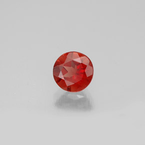 0.61캐럿 천연 허니 오렌지 안데신 라브라도라이트, 라운드 컷, 5.85 mm, VVS-VS