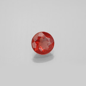 0.57캐럿 천연 허니 오렌지 안데신 라브라도라이트, 라운드 컷, 5.84 mm, VS