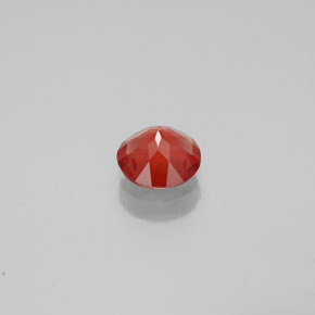 0.57캐럿 천연 허니 오렌지 안데신 라브라도라이트, 라운드 컷, 5.84 mm, VS
