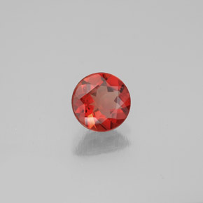 0.65캐럿 천연 허니 오렌지 안데신 라브라도라이트, 라운드 컷, 6.13 mm, VS