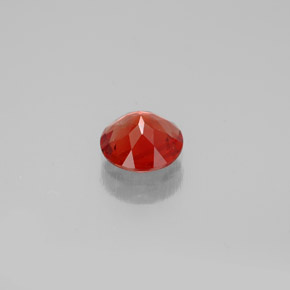 0.65캐럿 천연 허니 오렌지 안데신 라브라도라이트, 라운드 컷, 6.13 mm, VS