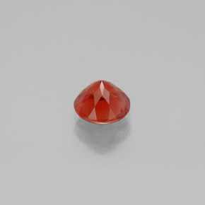 0.65캐럿 천연 허니 오렌지 안데신 라브라도라이트, 라운드 컷, 5.81 mm, VS