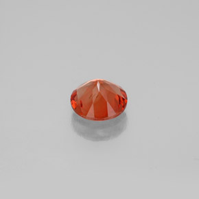 0.62캐럿 천연 허니 오렌지 안데신 라브라도라이트, 라운드 컷, 6.13 mm, VS