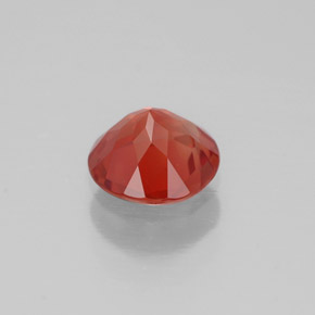 0.56캐럿 천연 레드 오렌지 안데신 라브라도라이트, 라운드 컷, 5.84 mm, VVS-VS