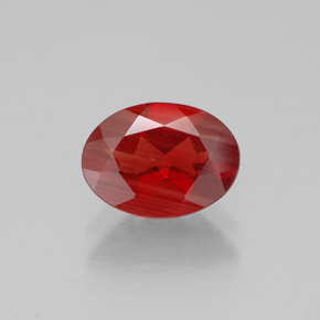 0.80캐럿 천연 오렌지 레드 안데신 라브라도라이트, 타원형 컷, 7.9×5.8 mm, VVS-VS