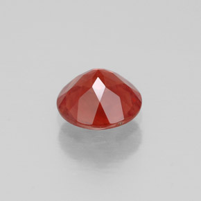 0.60캐럿 천연 오렌지 레드 안데신 라브라도라이트, 라운드 컷, 5.88 mm, VS