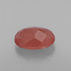0.74캐럿 천연 허니 레드 안데신 라브라도라이트, 타원형 컷, 7.1×5 mm, 투명한