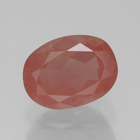 1.50캐럿 천연 허니 레드 안데신 라브라도라이트, 투명한, 8.4×6.3 mm, 투명/반투명