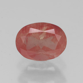 1.30캐럿 천연 허니 레드 안데신 라브라도라이트, 투명한, 8.1×6.1 mm, 투명/반투명