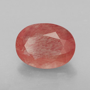 1.22캐럿 천연 허니 레드 안데신 라브라도라이트, 투명한, 8.3×6.3 mm, 투명/반투명