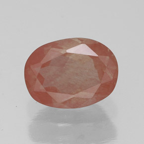 1.37캐럿 천연 허니 레드 안데신 라브라도라이트, 투명한, 8.3×6.2 mm, 투명/반투명