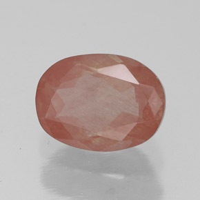 1.37캐럿 천연 허니 레드 안데신 라브라도라이트, 투명한, 8.3×6.2 mm, 투명/반투명