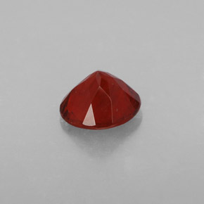 0.63캐럿 천연 오렌지 레드 안데신 라브라도라이트, 라운드 컷, 6.01 mm, VVS-VS