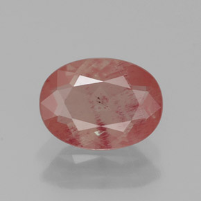 1.06캐럿 천연 허니 레드 안데신 라브라도라이트, 투명한, 8.2×6.1 mm, 투명/반투명