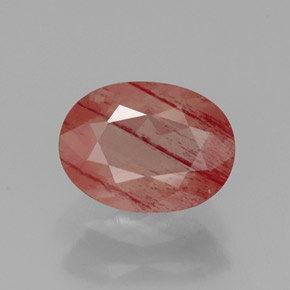 1.09캐럿 천연 허니 레드 안데신 라브라도라이트, 투명한, 8×6 mm, 투명/반투명