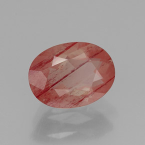 1.09캐럿 천연 허니 레드 안데신 라브라도라이트, 투명한, 8×6 mm, 투명/반투명
