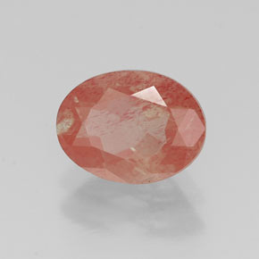 1.17캐럿 천연 허니 레드 안데신 라브라도라이트, 타원형 컷, 8.2×6.2 mm, VS