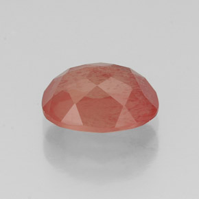 1.36캐럿 천연 허니 레드 안데신 라브라도라이트, 타원형 컷, 8.3×6.2 mm, VS